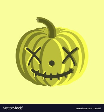 Flat on background of Halloween vector image