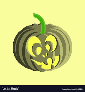 Flat on background of Halloween vector image