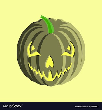 Flat on background of Halloween vector image