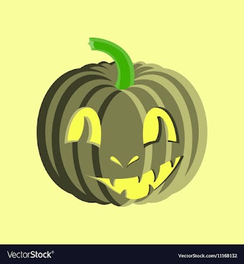 Flat on background of Halloween vector image