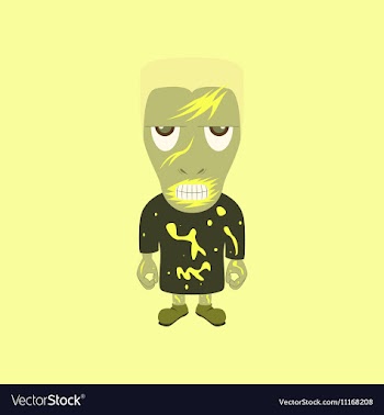 Flat on background of halloween vector image
