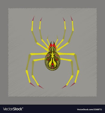 Flat on background of halloween vector image