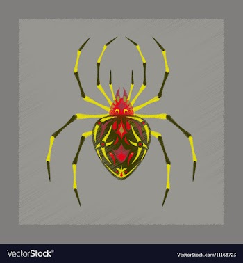 Flat on background of halloween vector image