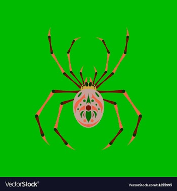 Flat on background of halloween vector image