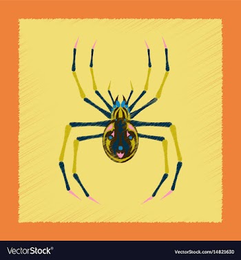 Flat on background of halloween vector image