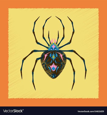 Flat on background of halloween vector image