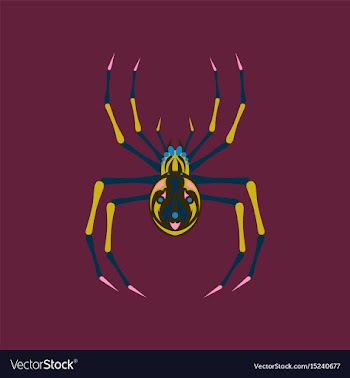 Flat on background of halloween vector image