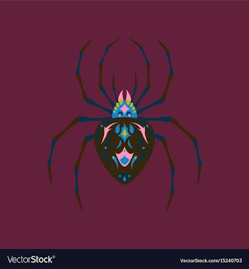 Flat on background of halloween vector image