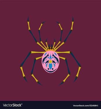 Flat on background of halloween vector image