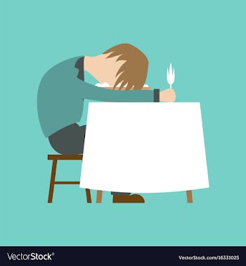 Flat on background of man sleeping at desk vector image