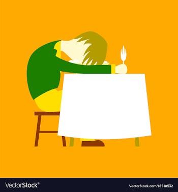 Flat on background of man sleeping at desk vector image