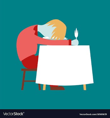 Flat on background of man sleeping at desk vector image