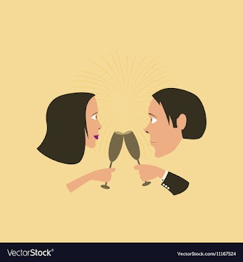 Flat on background of man woman vector image