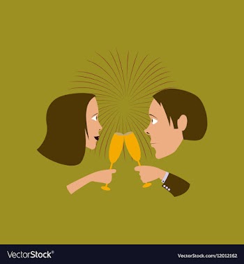 Flat on background of man woman vector image