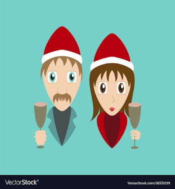 Flat on background of man woman wine glasses vector image