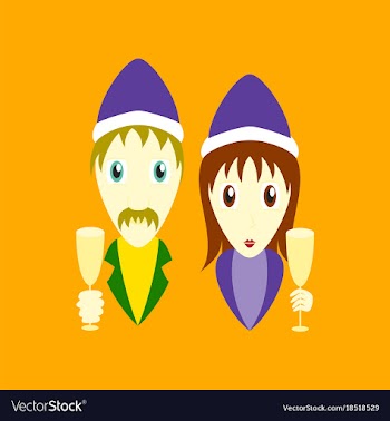 Flat on background of man woman wine glasses vector image