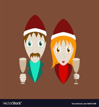 Flat on background of man woman wine glasses vector image