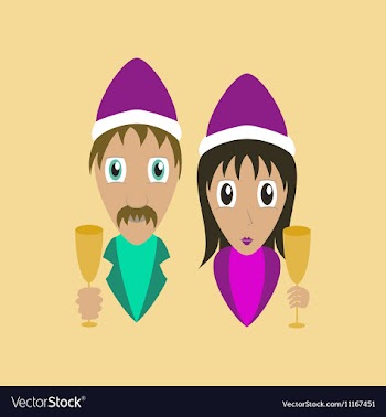 Flat on background of man woman wine vector image