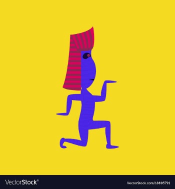 Flat on background of mummy halloween monster vector image