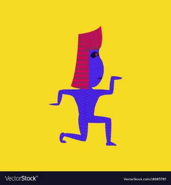 Flat on background of mummy halloween monster vector image