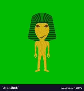 Flat on background of mummy halloween vector image