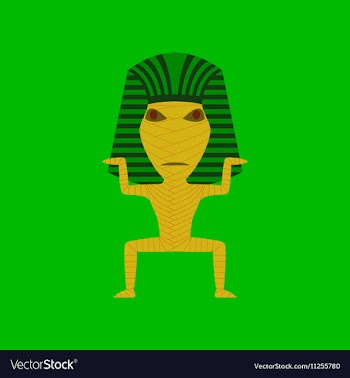 Flat on background of mummy halloween vector image
