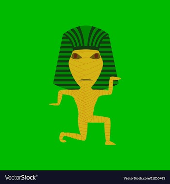 Flat on background of mummy halloween vector image