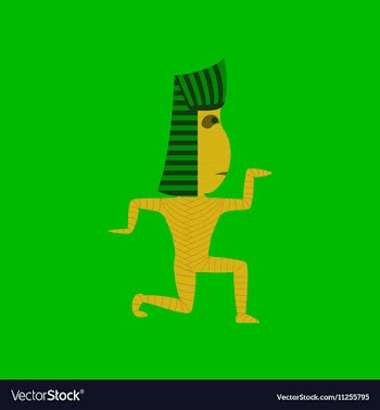 Flat on background of mummy halloween vector image