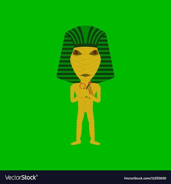 Flat on background of mummy halloween vector image