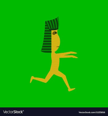 Flat on background of mummy halloween vector image