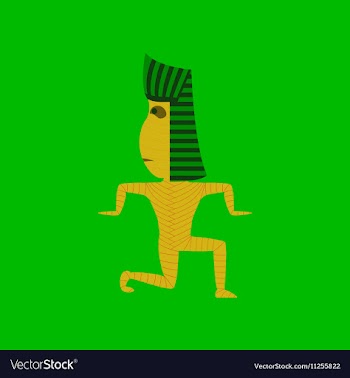 Flat on background of mummy halloween vector image