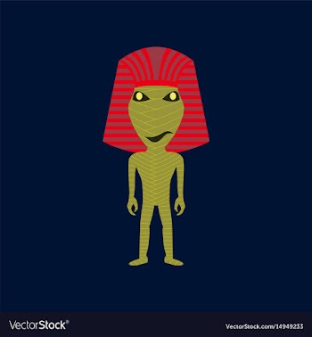Flat on background of mummy halloween vector image