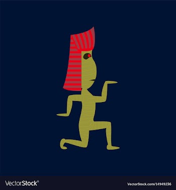 Flat on background of mummy halloween vector image