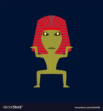 Flat on background of mummy halloween vector image