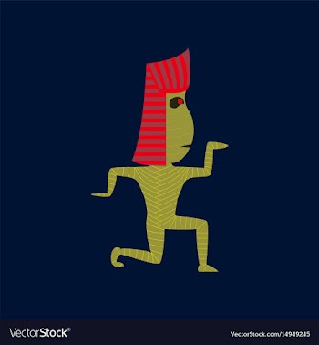 Flat on background of mummy halloween vector image