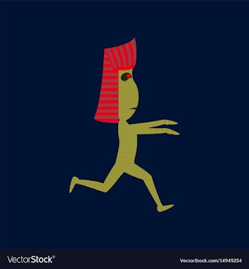 Flat on background of mummy halloween vector image