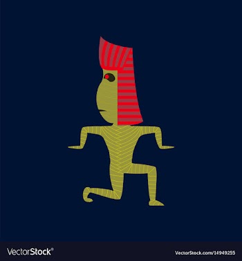 Flat on background of mummy halloween vector image