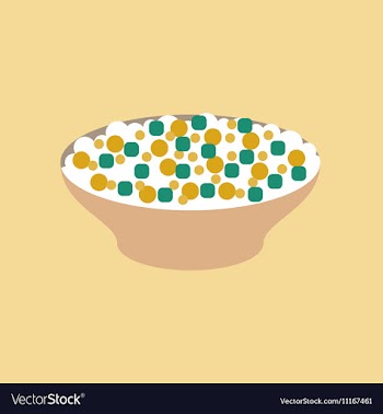 Flat on background of salad plate vector image
