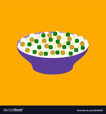Flat on background of salad plate vector image