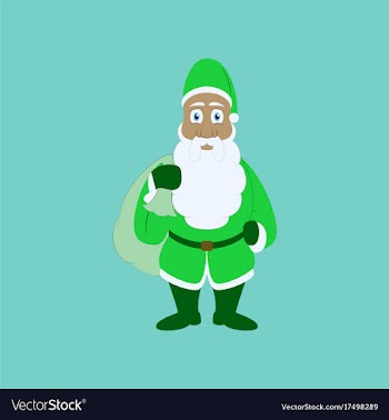 Flat on background of santa claus gifts vector image