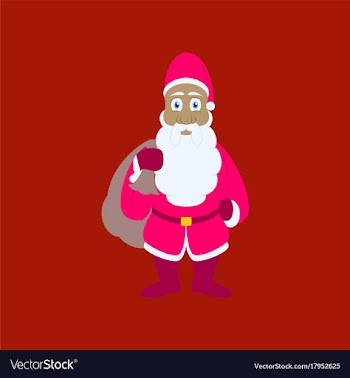 Flat on background of santa claus gifts vector image