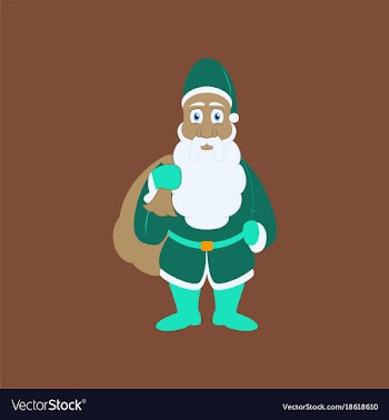 Flat on background of santa claus gifts vector image