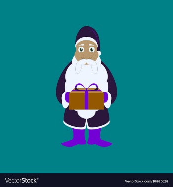 Flat on background of santa claus gifts vector image