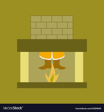 Flat on background of Santa Claus in vector image