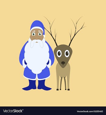 Flat on background of Santa Claus vector image