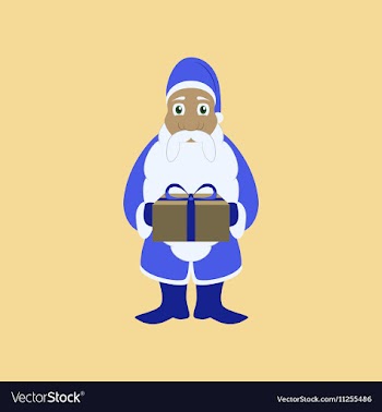 Flat on background of Santa Claus vector image