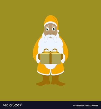 Flat on background of Santa Claus vector image