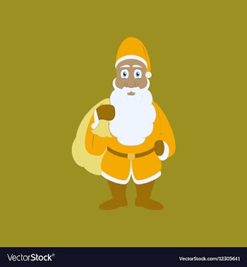 Flat on background of Santa Claus vector image
