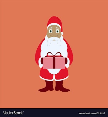 Flat on background of santa claus vector image