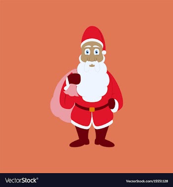 Flat on background of santa claus vector image